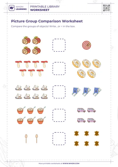 Picture Group Comparison Worksheet