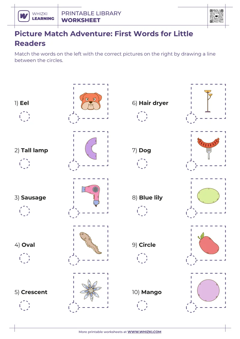 Picture Match Adventure: First Words for Little Readers