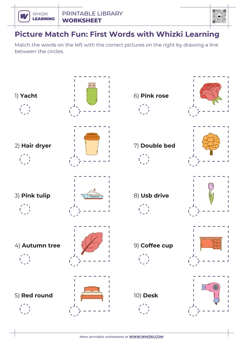 Picture Match Fun: First Words with Whizki Learning