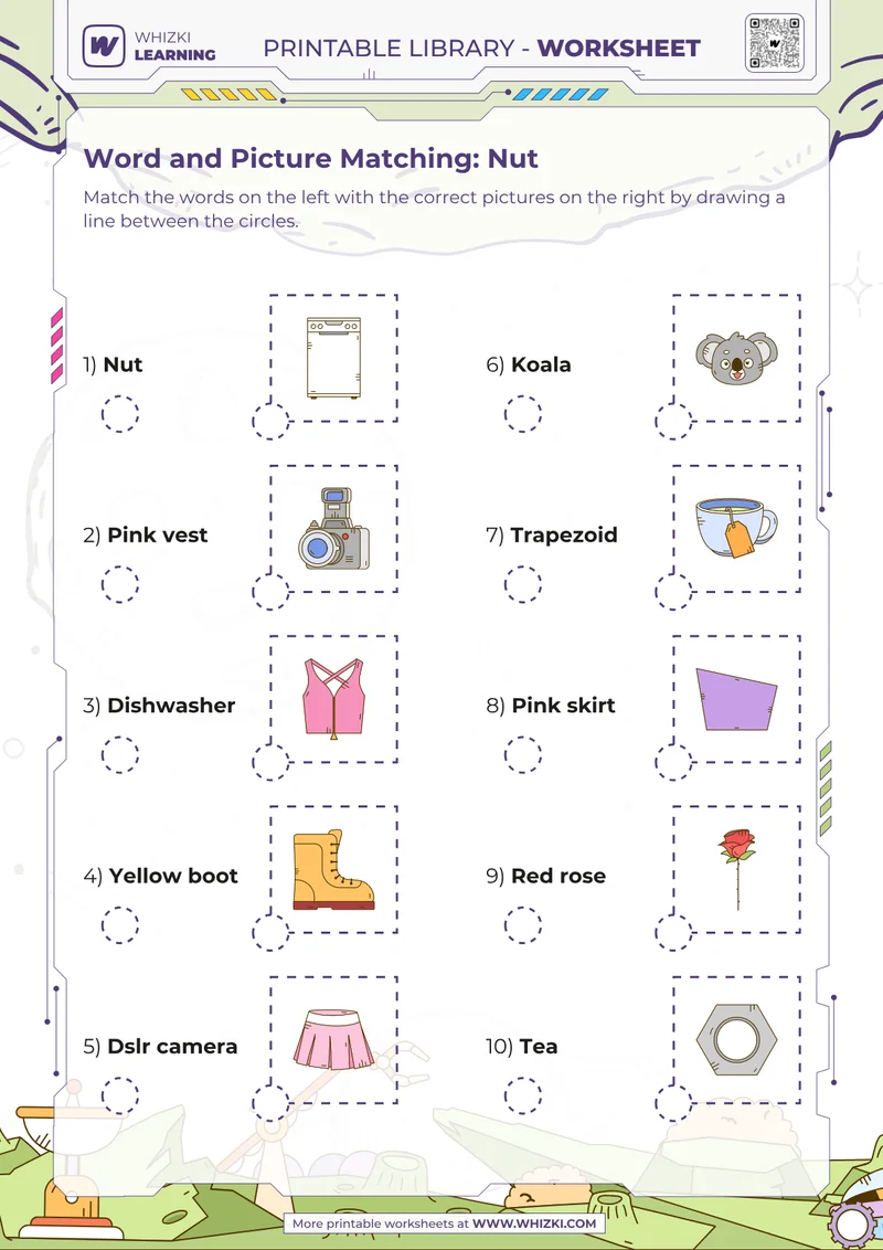 Word and Picture Matching: Nut