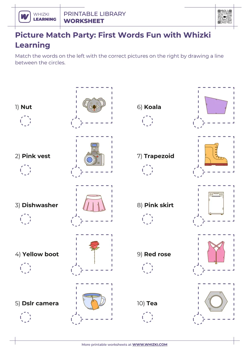 Picture Match Party: First Words Fun with Whizki Learning