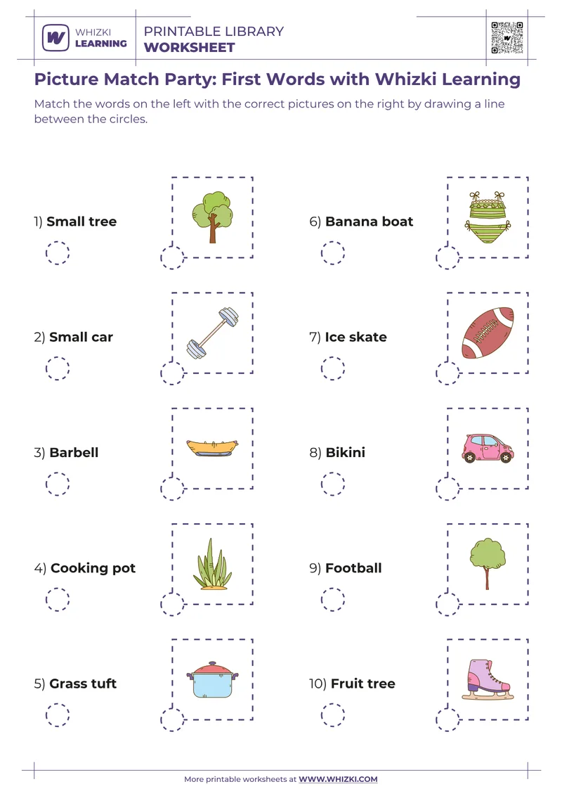 Picture Match Party: First Words with Whizki Learning