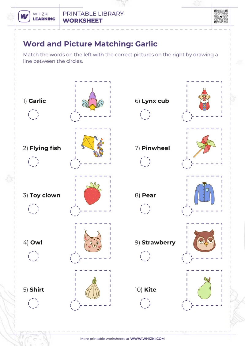 Word and Picture Matching: Garlic