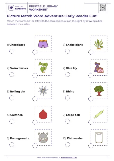 Picture Match Word Adventure: Early Reader Fun!