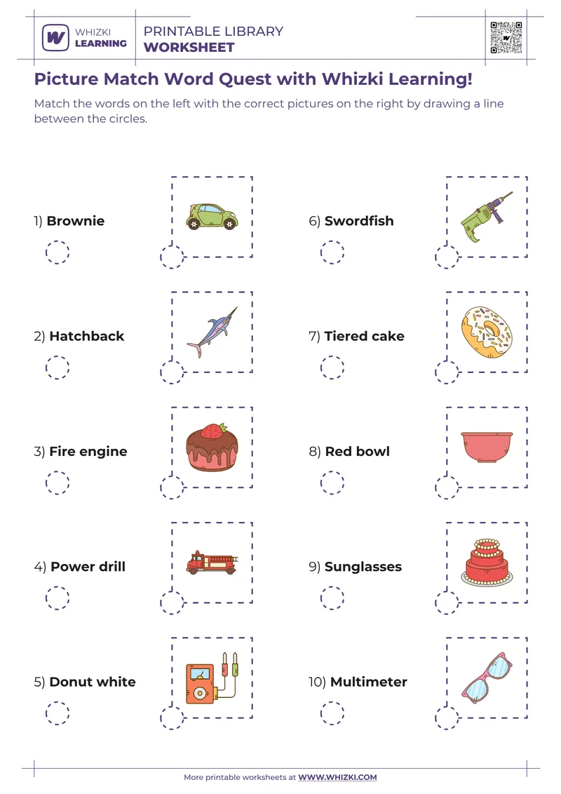 Picture Match Word Quest with Whizki Learning!