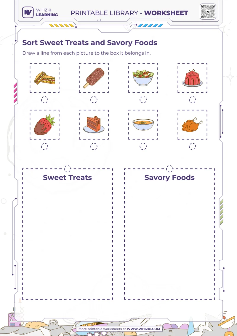 Sort Sweet Treats and Savory Foods