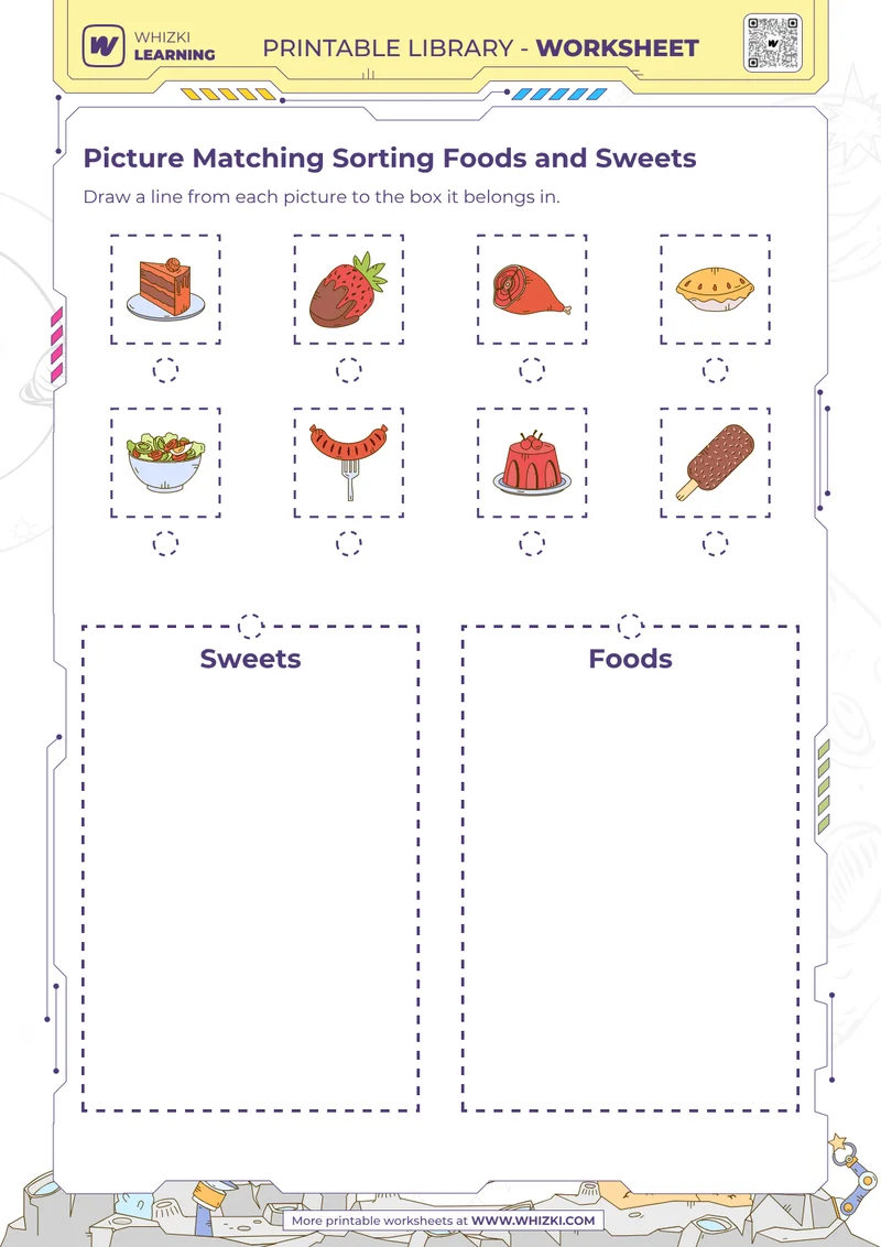 Picture Matching Sorting Foods and Sweets