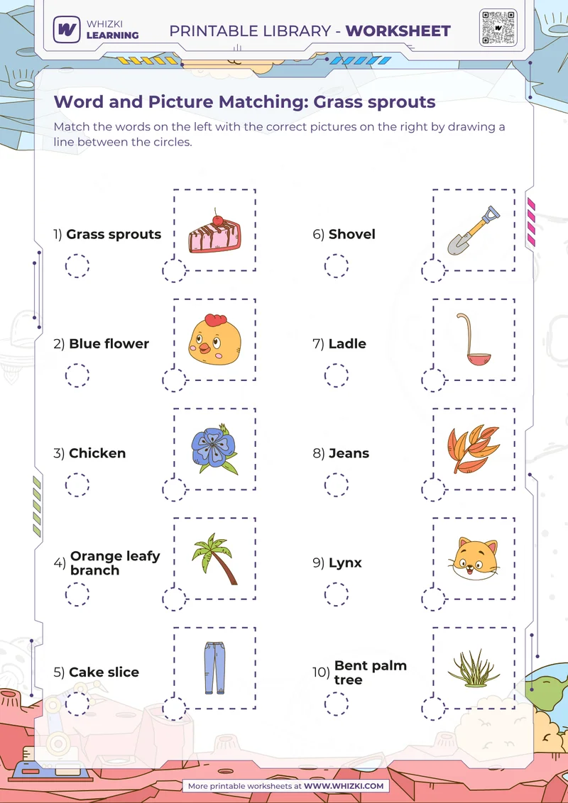 Word and Picture Matching: Grass sprouts