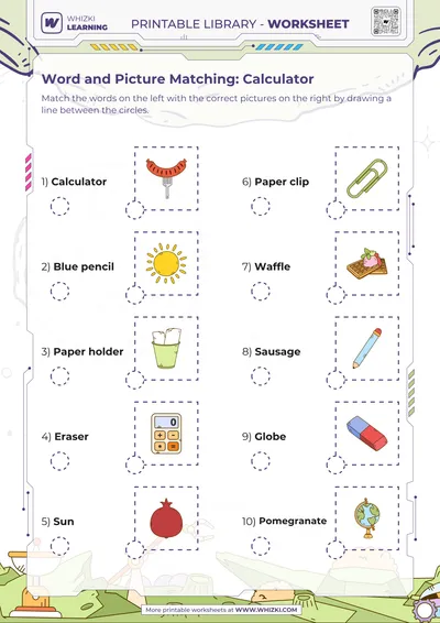 Word and Picture Matching: Calculator