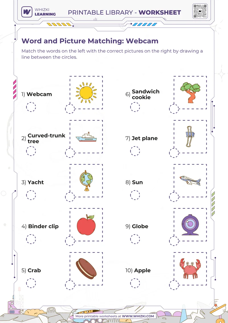 Word and Picture Matching: Webcam