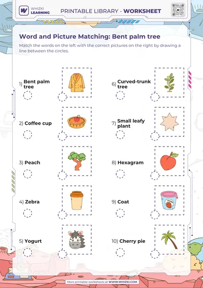 Word and Picture Matching: Bent palm tree