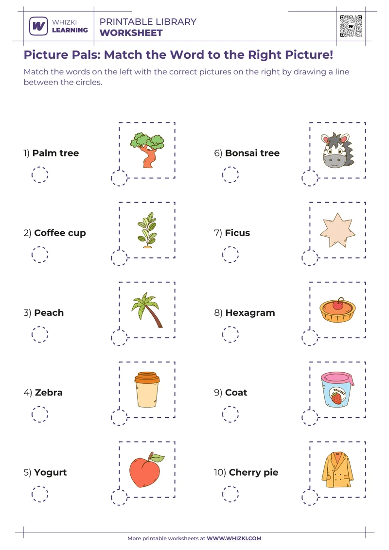 Picture Pals: Match the Word to the Right Picture!