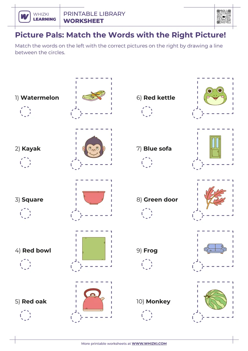 Picture Pals: Match the Words with the Right Picture!
