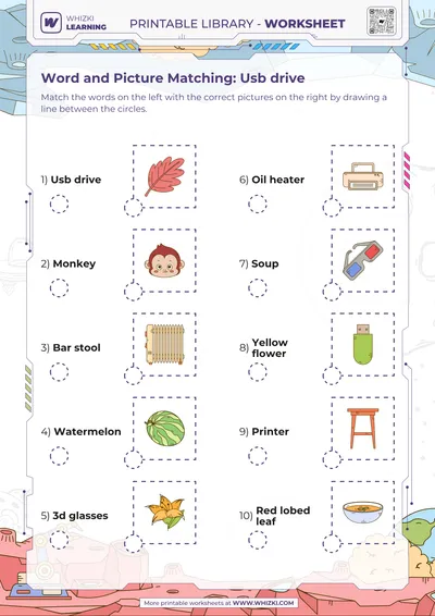 Word and Picture Matching: Usb drive