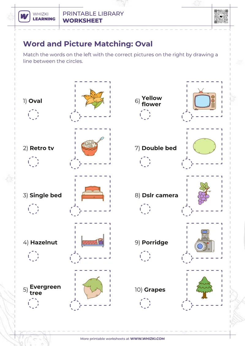 Word and Picture Matching: Oval