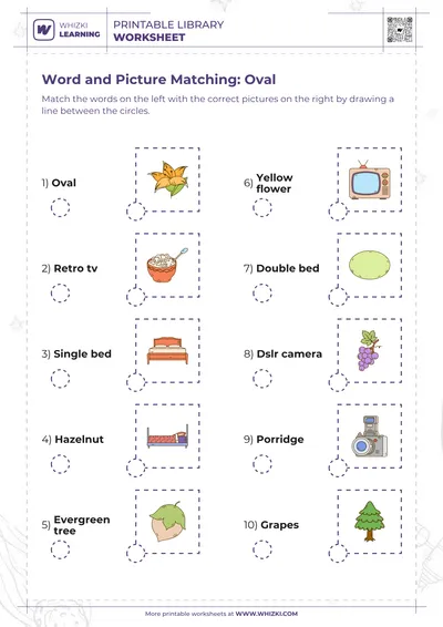 Word and Picture Matching: Oval