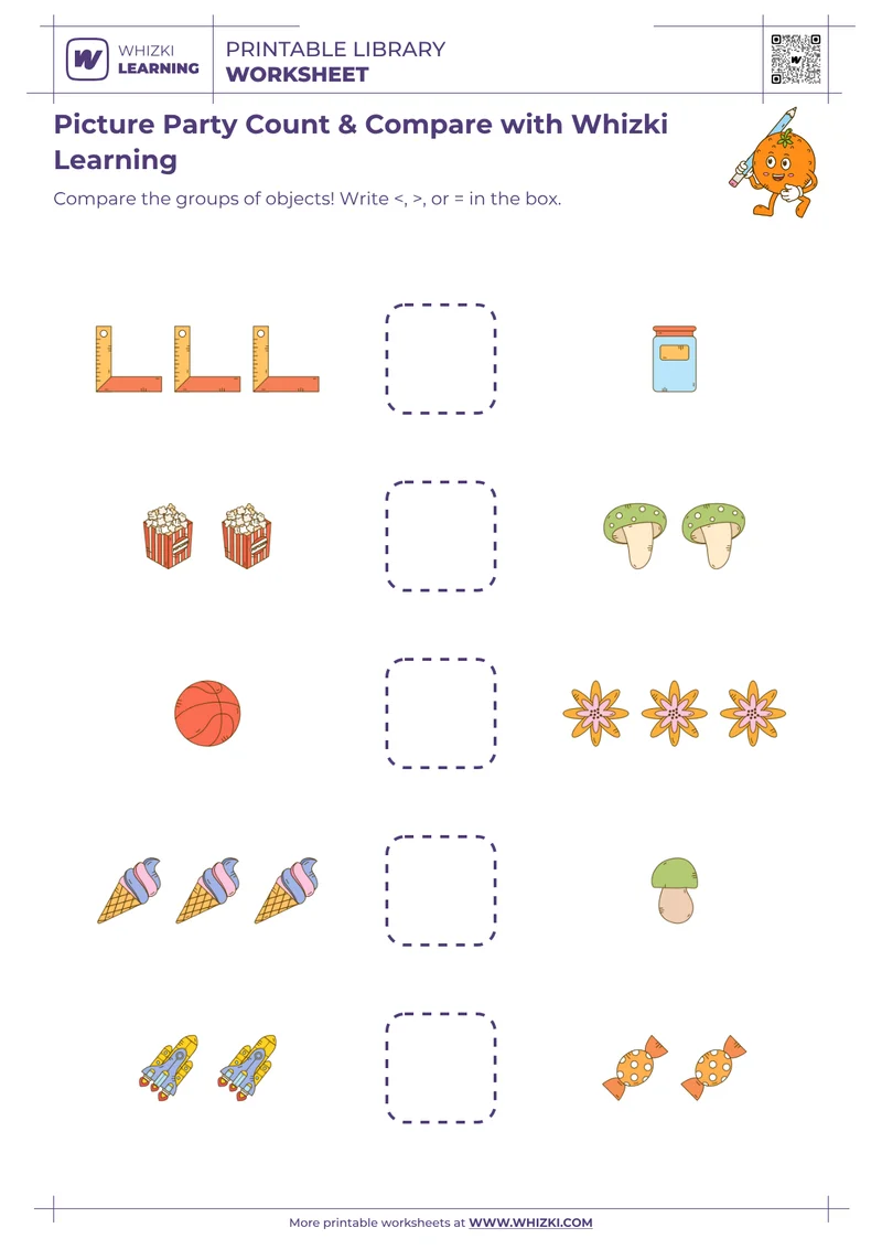 Picture Party Count & Compare with Whizki Learning