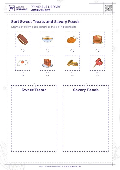 Sort Sweet Treats and Savory Foods
