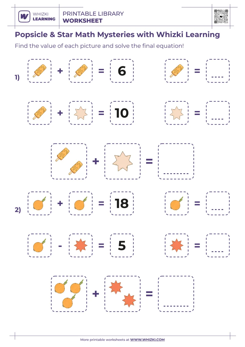 Popsicle & Star Math Mysteries with Whizki Learning