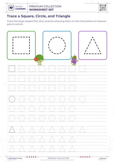 Trace a Square, Circle, and Triangle