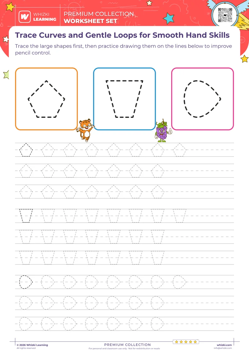 Trace Curves and Gentle Loops for Smooth Hand Skills