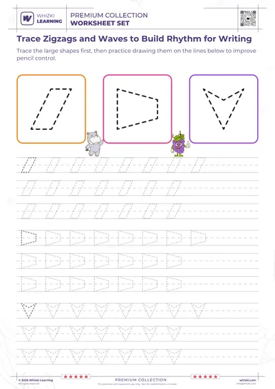 Trace Zigzags and Waves to Build Rhythm for Writing