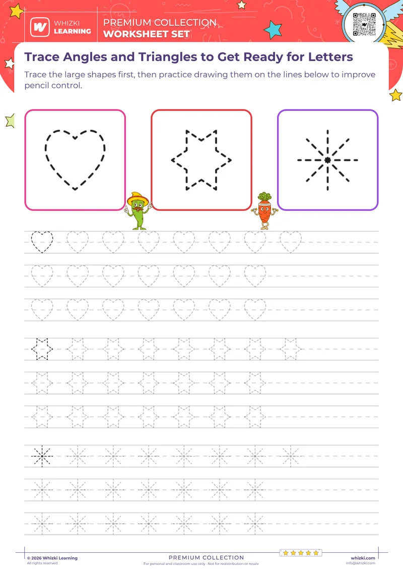 Trace Angles and Triangles to Get Ready for Letters