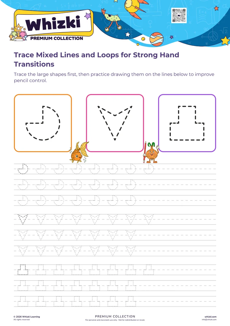 Trace Mixed Lines and Loops for Strong Hand Transitions