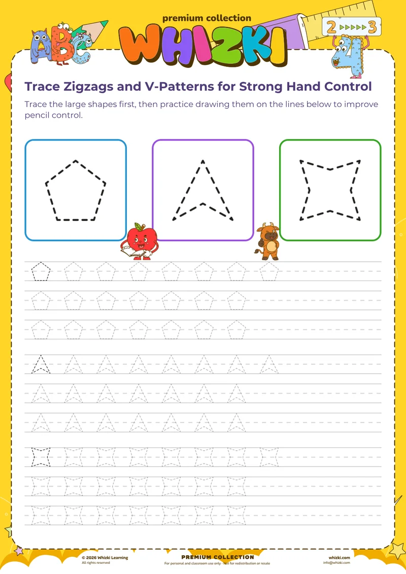 Trace Zigzags and V-Patterns for Strong Hand Control