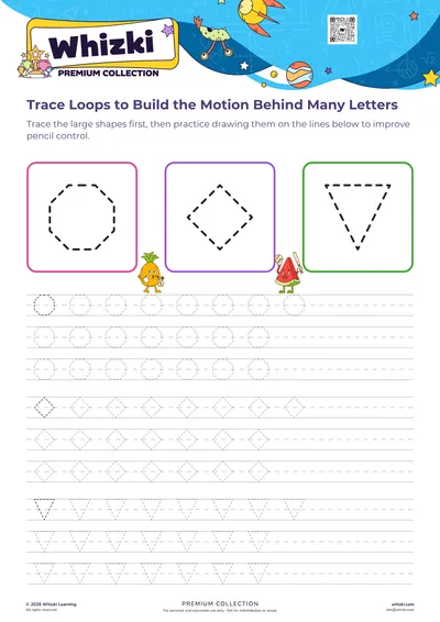Trace Loops to Build the Motion Behind Many Letters