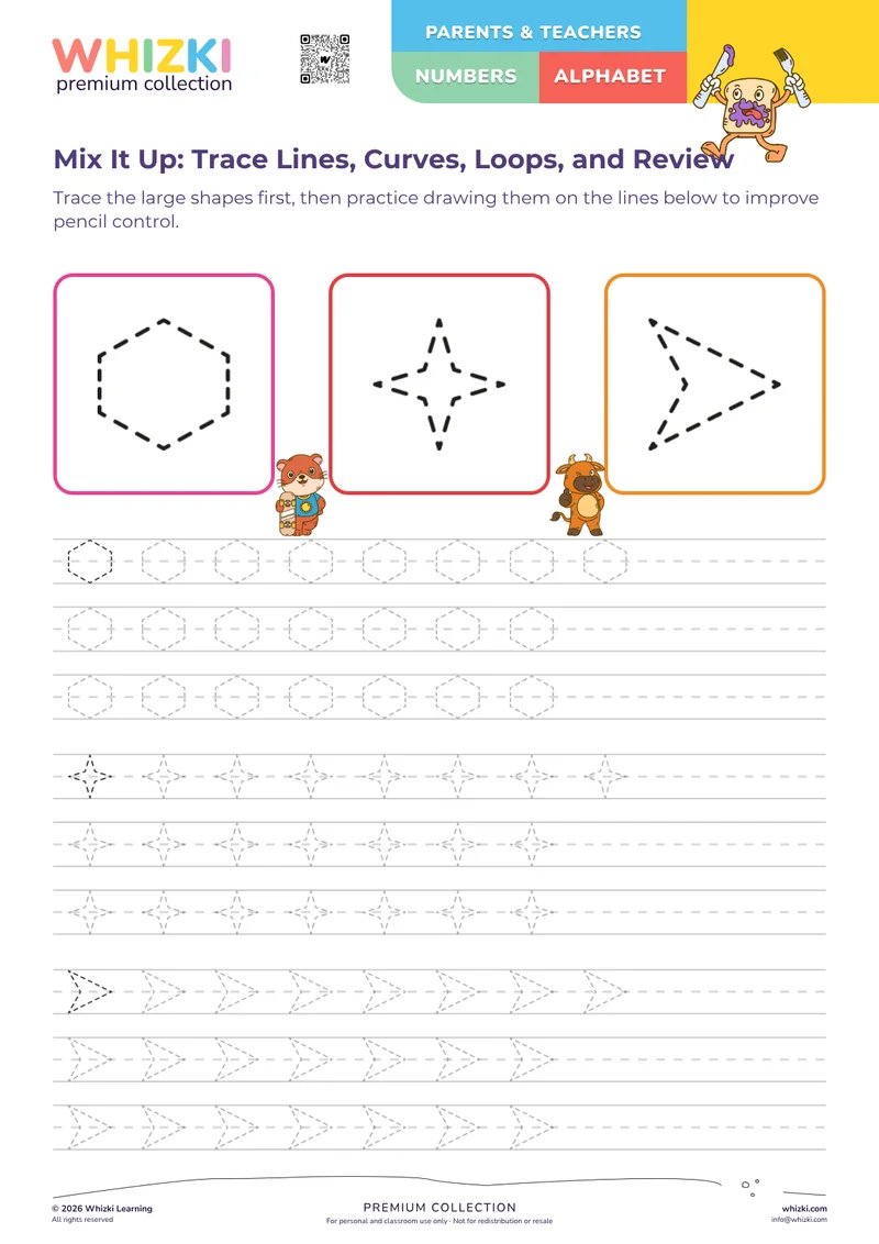 Mix It Up: Trace Lines, Curves, Loops, and Review