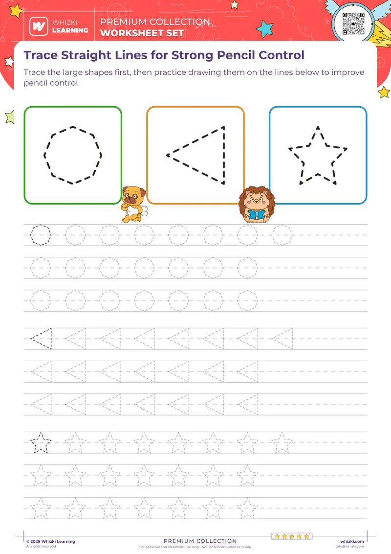 Trace Straight Lines for Strong Pencil Control