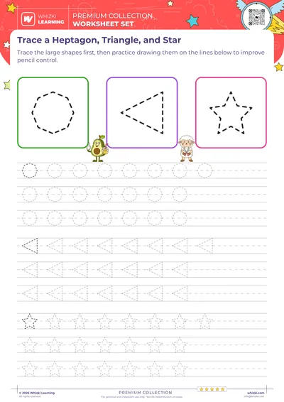 Trace a Heptagon, Triangle, and Star