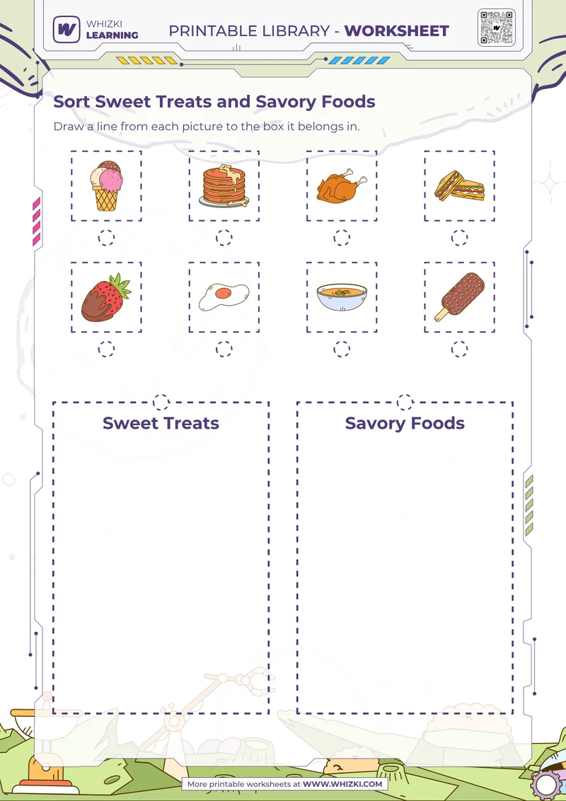 Sort Sweet Treats and Savory Foods