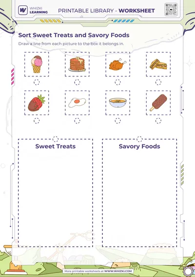 Sort Sweet Treats and Savory Foods