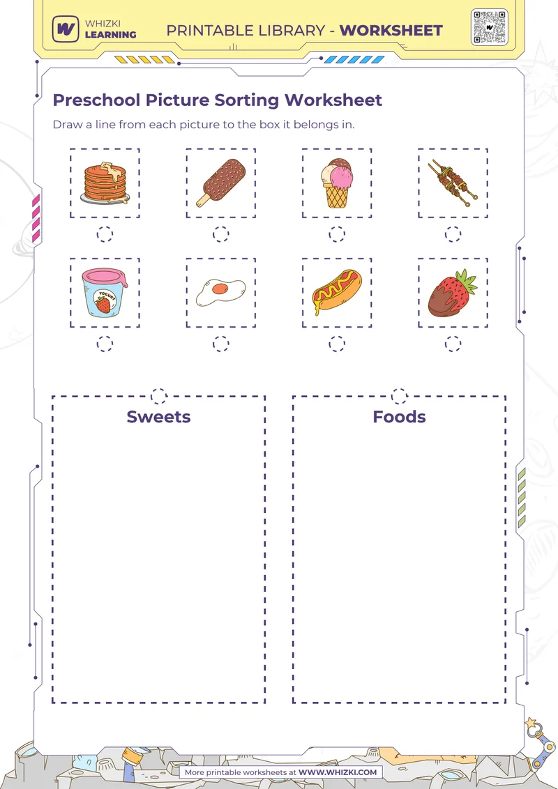 Preschool Picture Sorting Worksheet