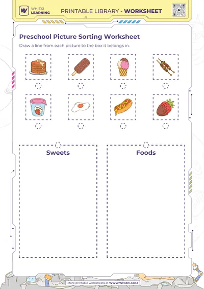Preschool Picture Sorting Worksheet