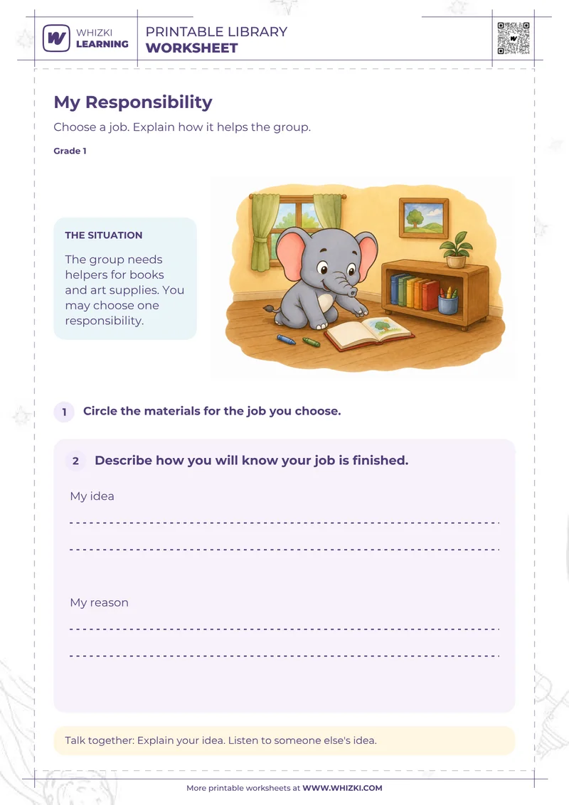 Rules and Responsibilities Worksheet