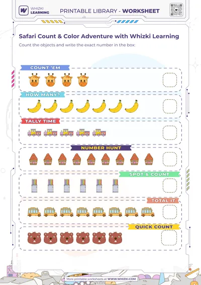 Safari Count & Color Adventure with Whizki Learning