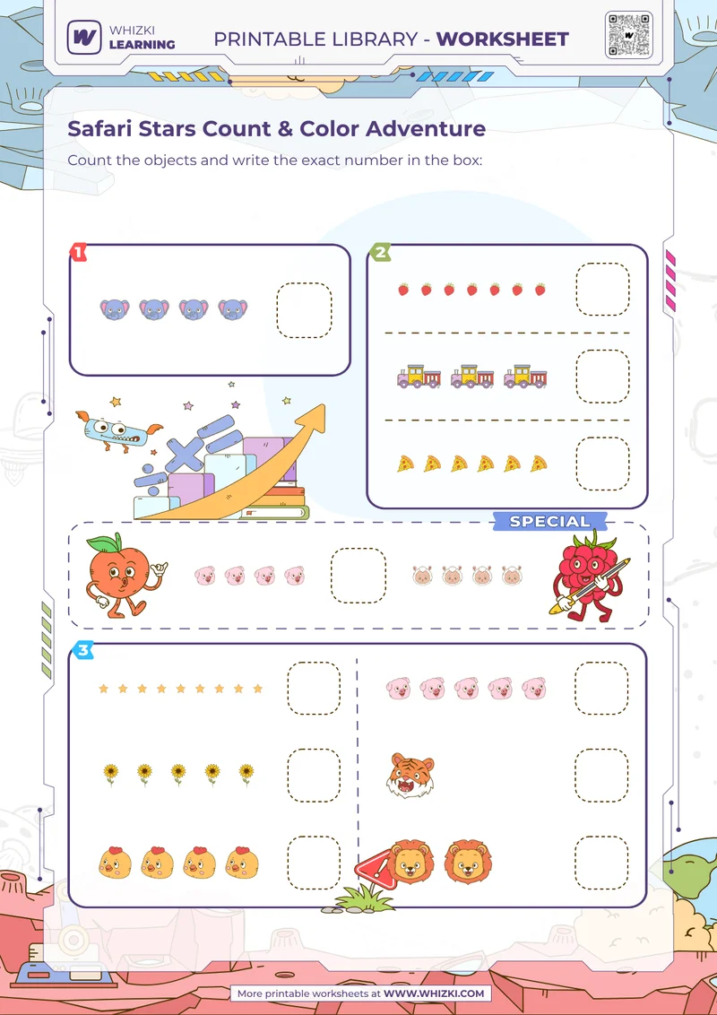 Safari Stars Count & Color Adventure