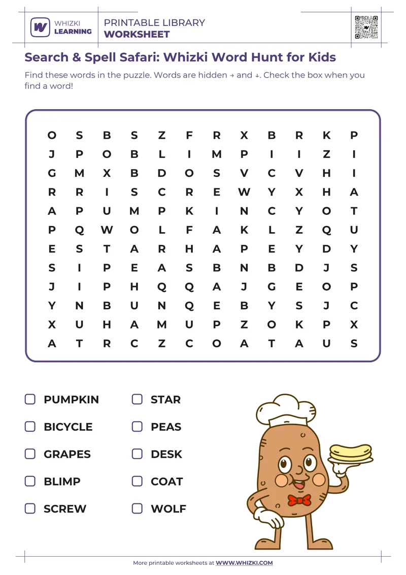 Search & Spell Safari: Whizki Word Hunt for Kids