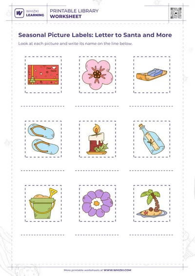 Seasonal Picture Labels: Letter to Santa and More