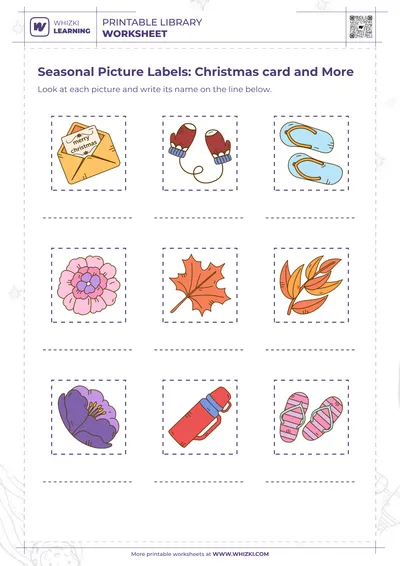 Seasonal Picture Labels: Christmas card and More