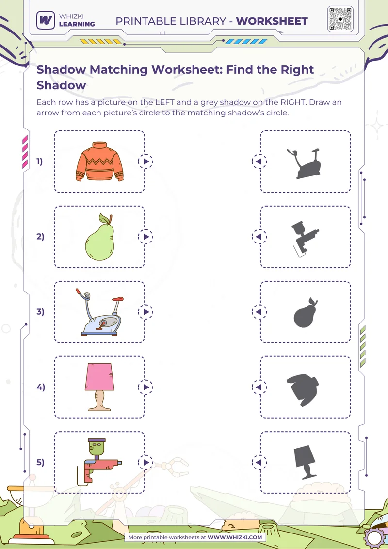 Shadow Matching Worksheet: Find the Right Shadow