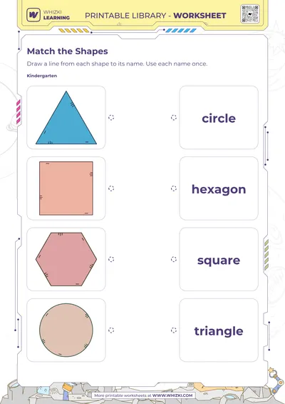 Shape Names Matching Worksheet
