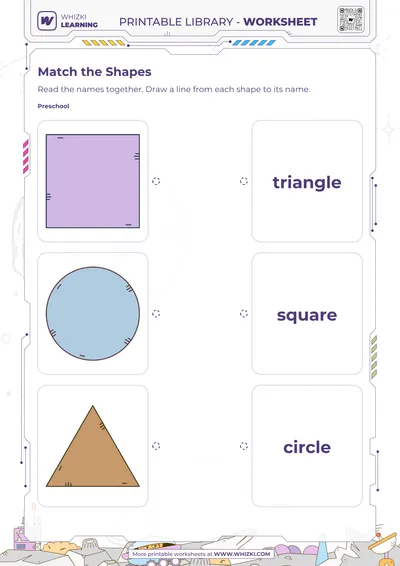 Shape Names Matching Worksheet