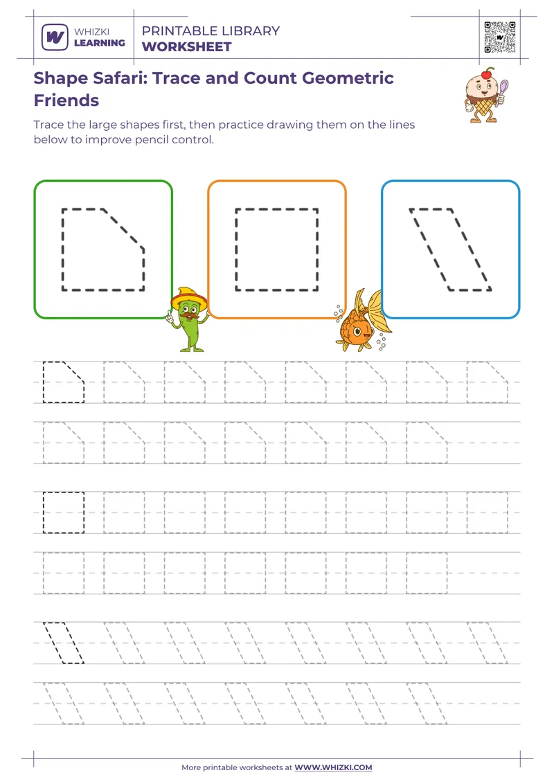 Shape Safari: Trace and Count Geometric Friends