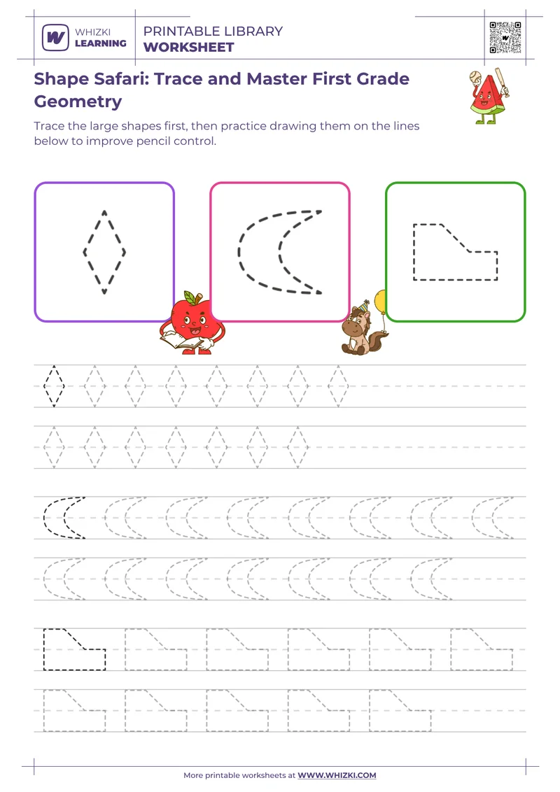 Shape Safari: Trace and Master First Grade Geometry