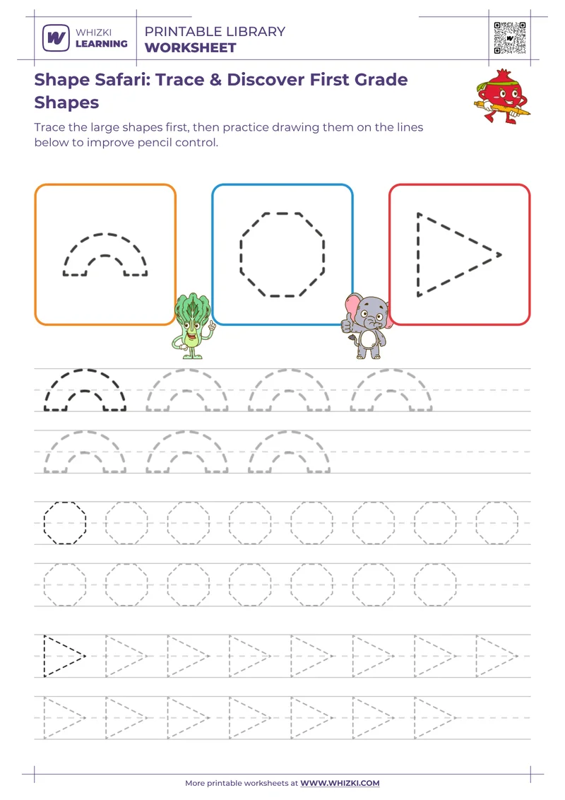 Shape Safari: Trace & Discover First Grade Shapes