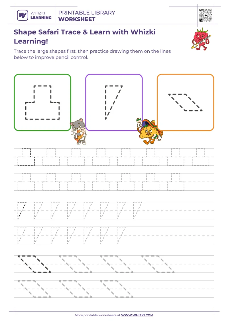 Shape Safari Trace & Learn with Whizki Learning!